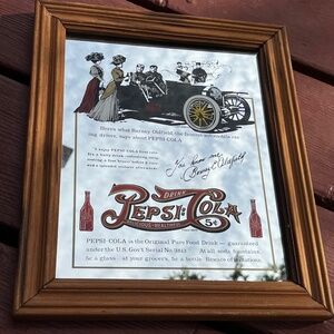 Vintage Delicious Healthful Pepsi-Cola Mirrored Advertising Sign